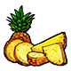 Whole and Sliced Pineapple