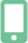 Green square icon with mobile screen