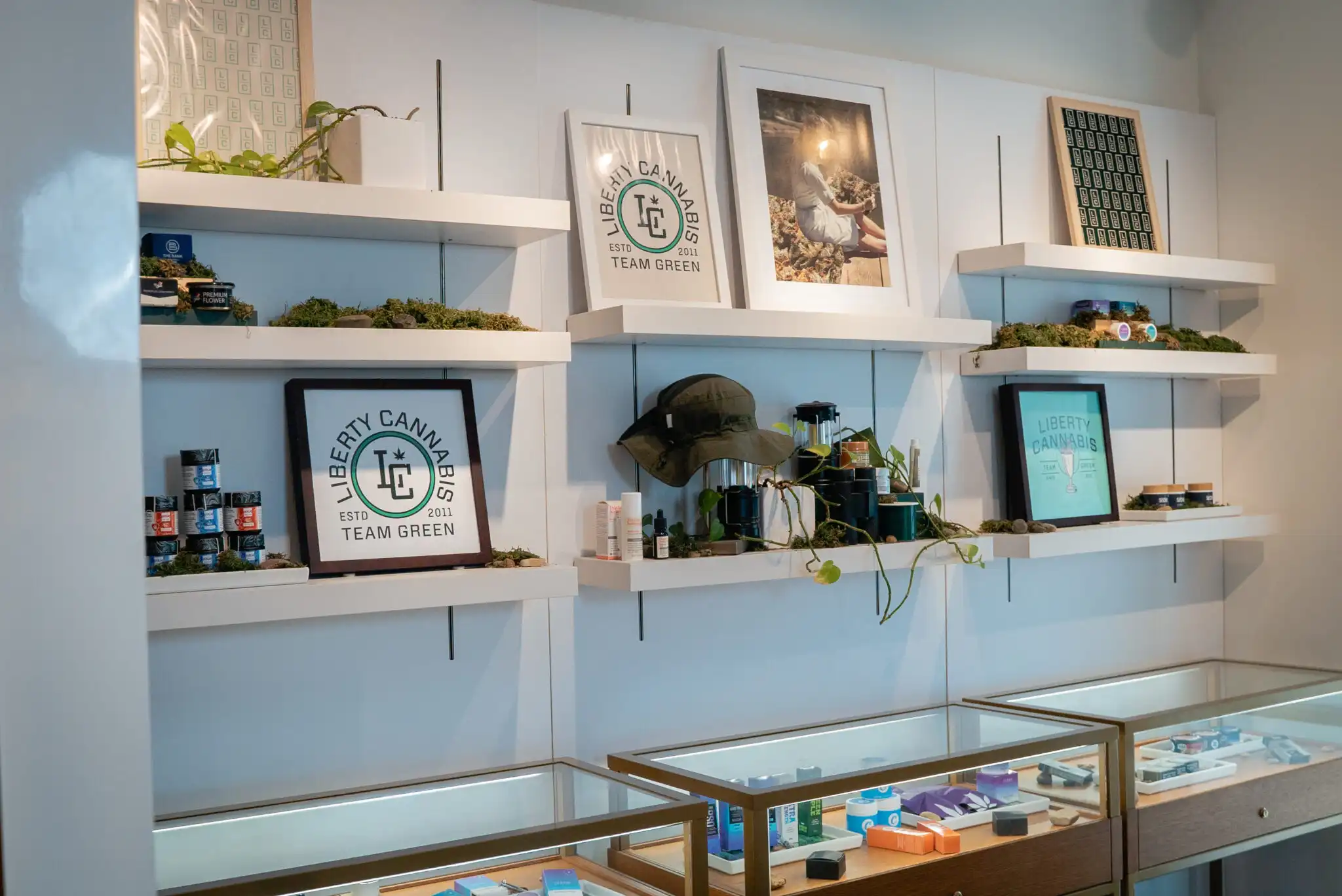 Accessories and other products displayed in Liberty Bensalem Dispensary