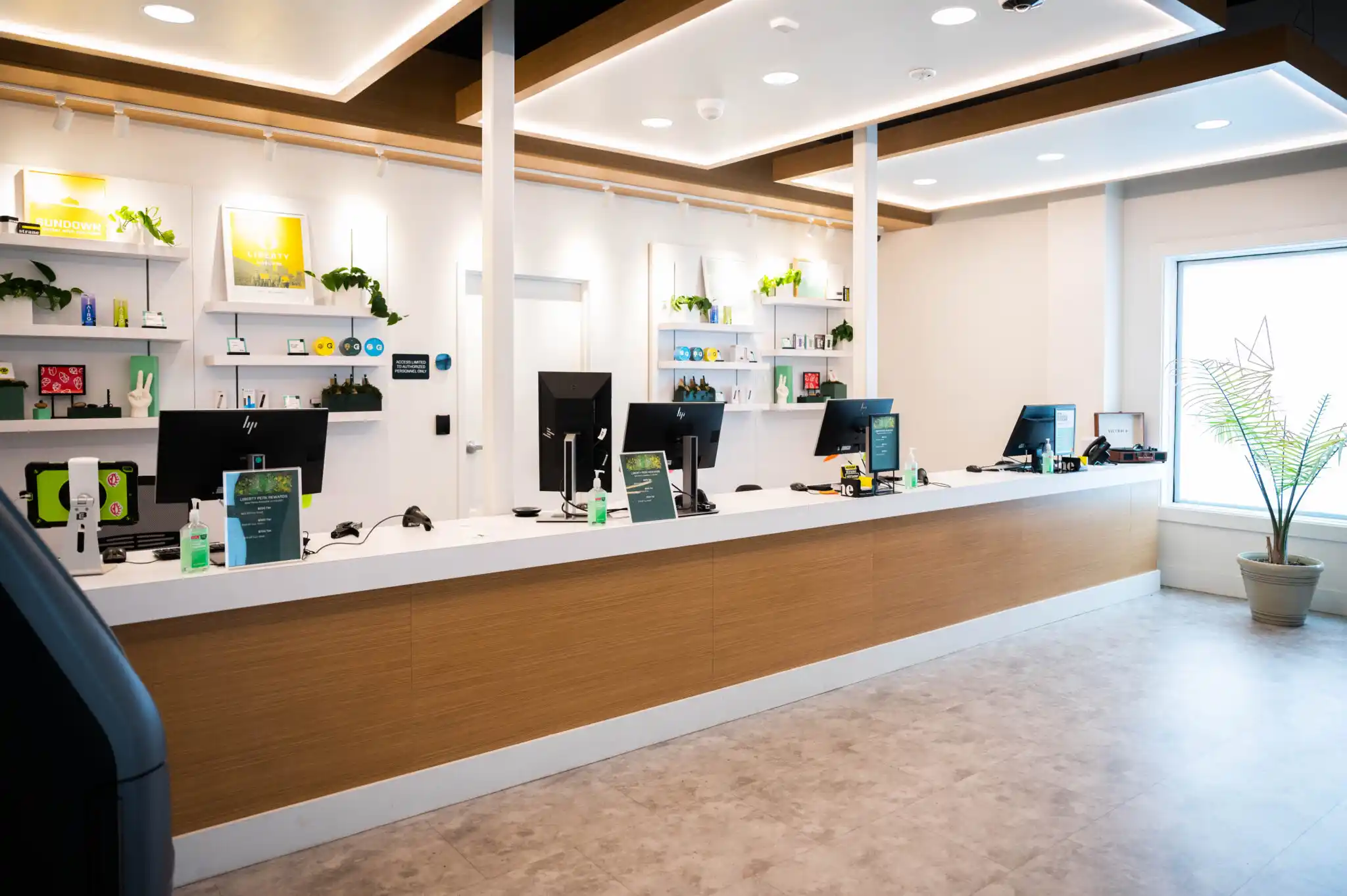 Liberty Aliquippa interior product display and service counters