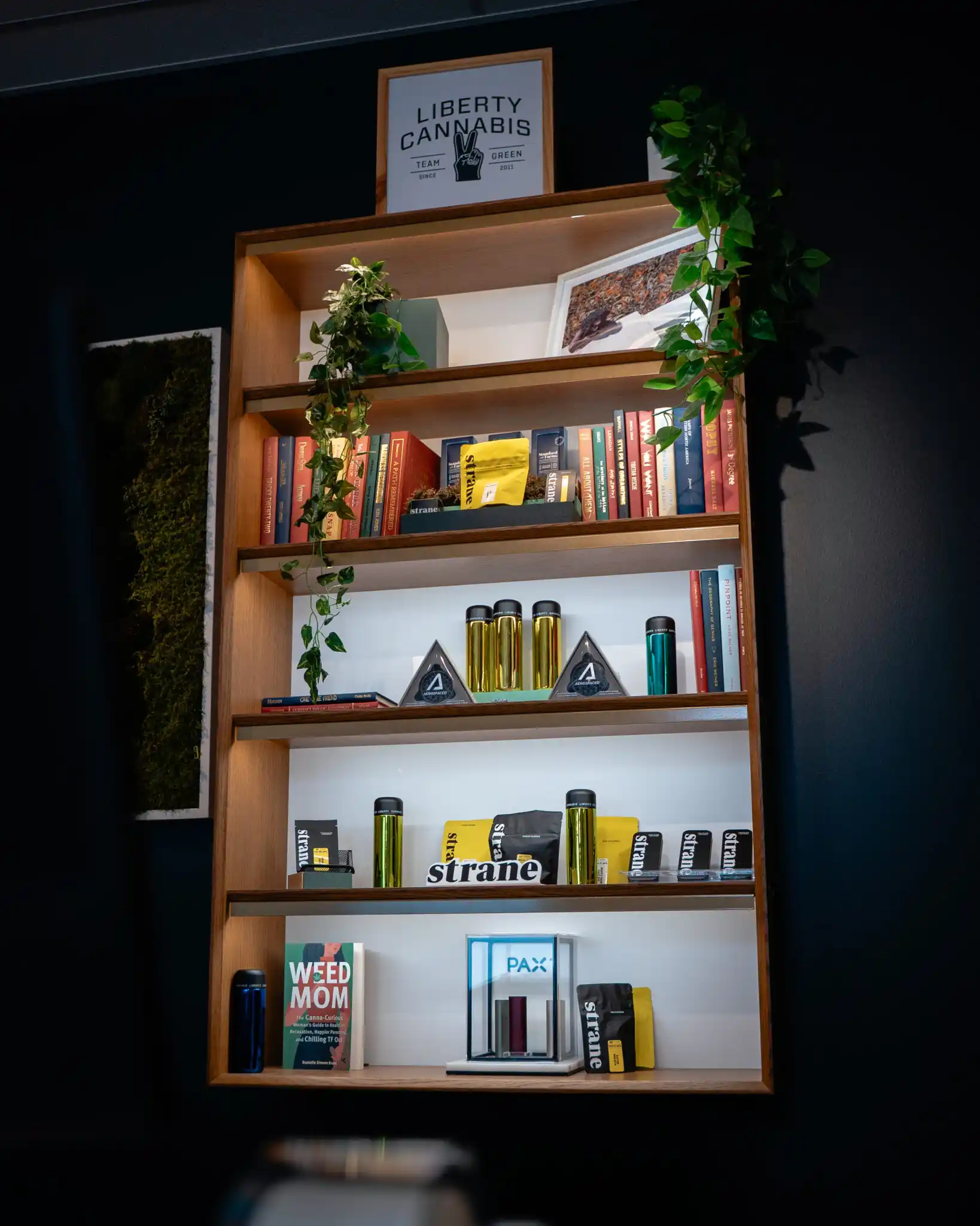 Liberty_PA_LR2 Display shelves inside a Liberty Pennsylvania dispensary