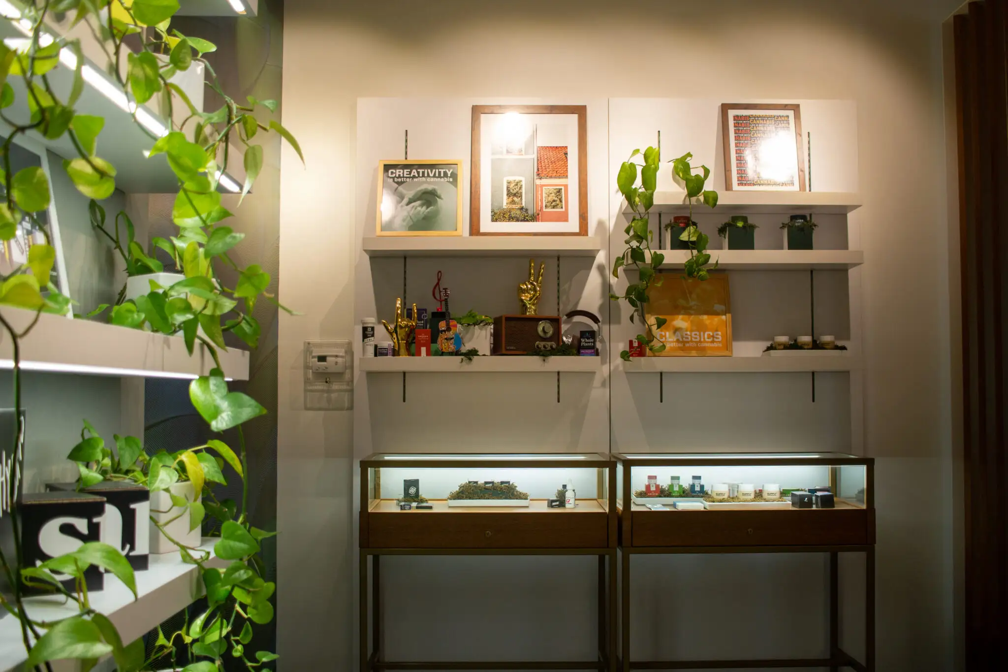 Liberty Bensalem dispensary interior decor and display cases