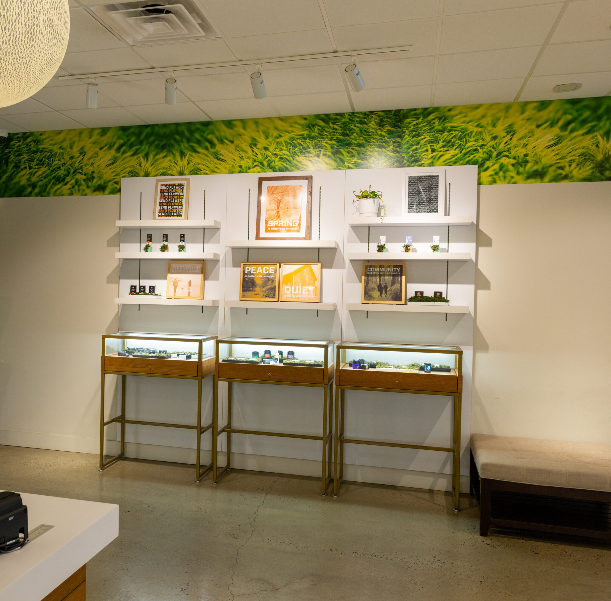 Liberty Norristown Dispensary Interior product display cases