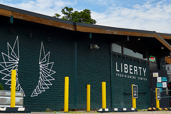 An exterior shot of a Liberty Michigan dispensary